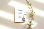Monochrome Champagne Wedding Thank You Cards | Pack of 10