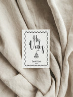 Monochrome Champagne Personalised Wedding Vow Books | Set of Two