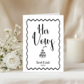 Monochrome Champagne Personalised Wedding Vow Books | Set of Two