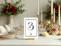 Monochrome Champagne Wedding Table Numbers