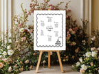 Monochrome Champagne Wedding Seating Plan