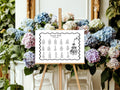 Monochrome Champagne Wedding Seating Plan