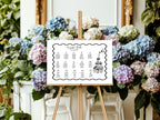Monochrome Champagne Wedding Seating Plan