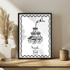 Monochrome Champagne Personalised Forever Wedding Keepsake Print