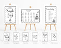 Monochrome Champagne Complete Wedding Sign Bundle