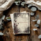 Moon and Rose invitation reverse with the quote Surely the moon shines bright on this night of love