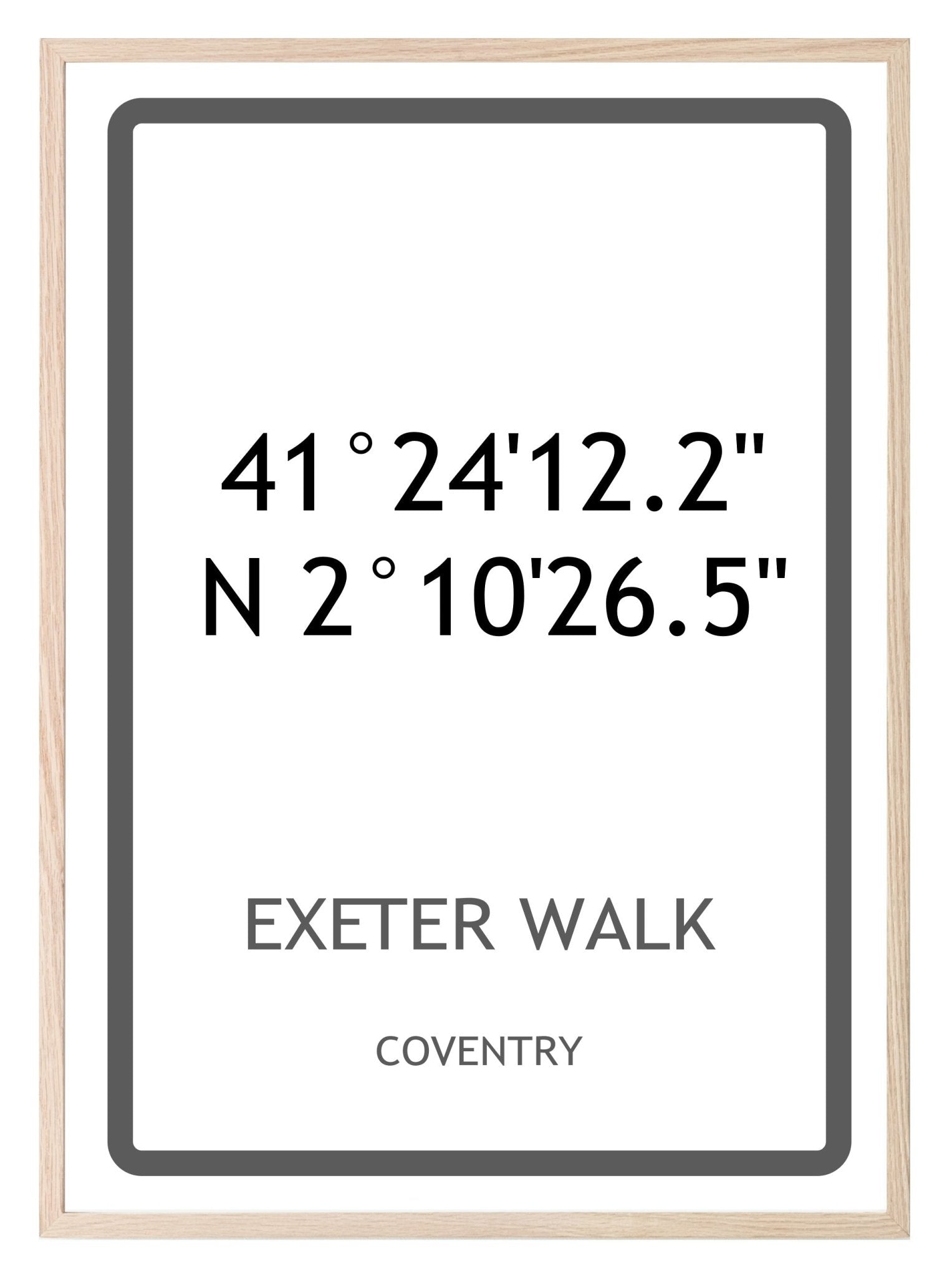 Personalised Coordinates Print | New Home Wall Art