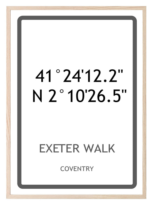 Personalised Coordinates Print | New Home Wall Art