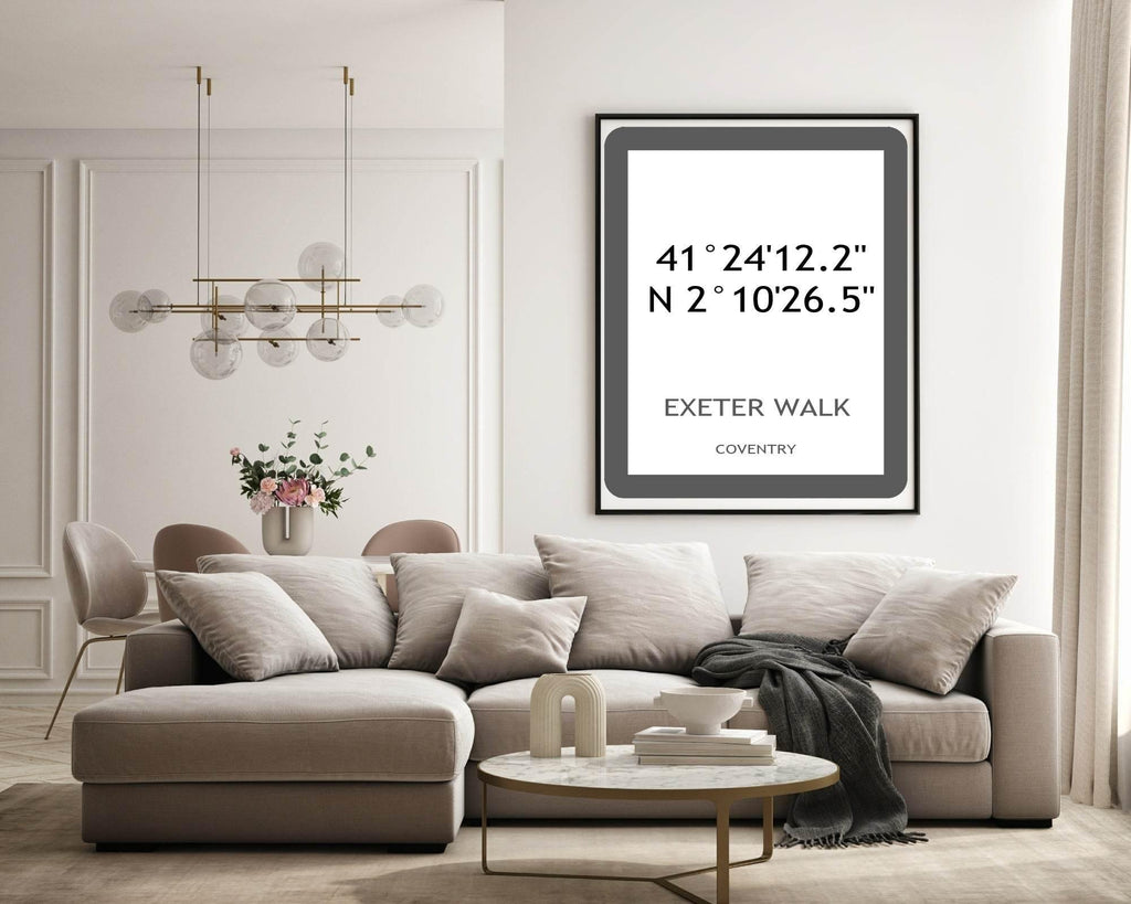Personalised Coordinates Print | New Home Wall Art - Larosier Prints