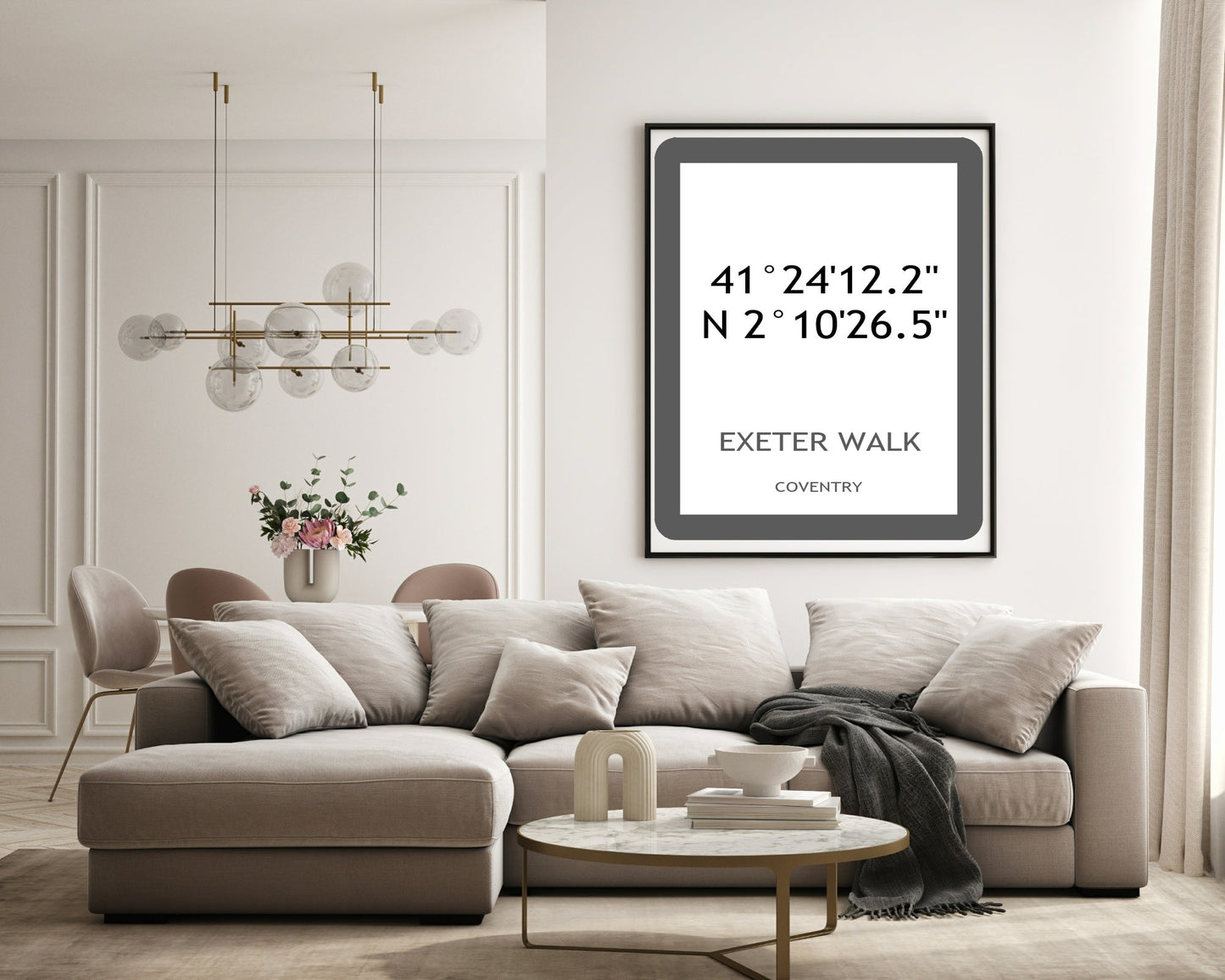 Personalised Coordinates Print | New Home Wall Art