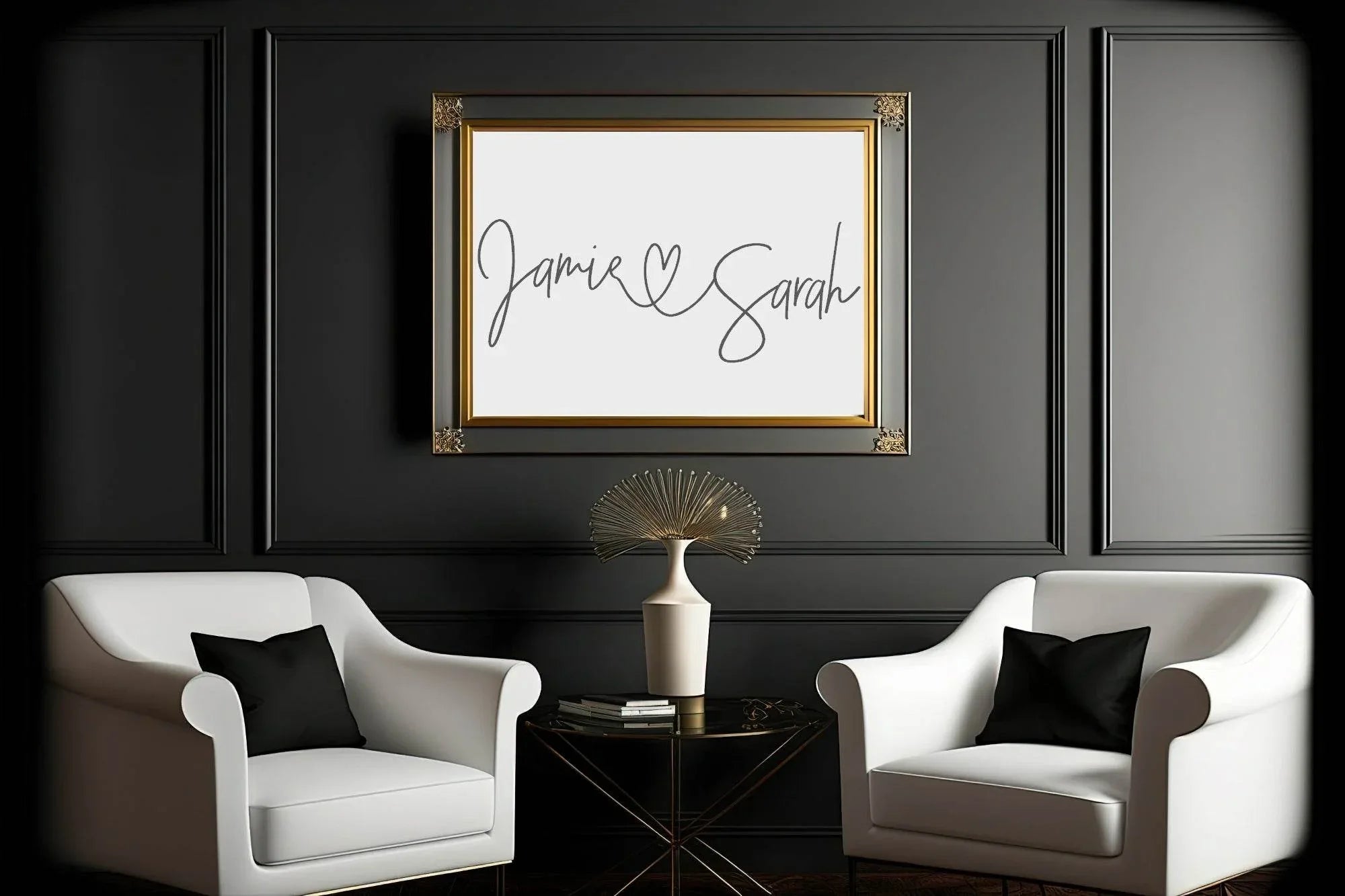 Personalised Couple Names Print | Family & Love | Romantic Wall Art - Larosier Prints