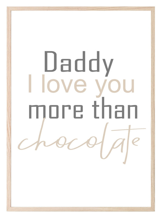 Personalised Daddy I Love You More Than Print | Customisable Fathers Day Wall Art