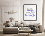 Personalised Daddy I Love You More Than Print | Customisable Fathers Day Wall Art - Larosier Prints