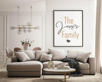 Personalised Family Name Print | Customisable Home Wall Art - Larosier Prints