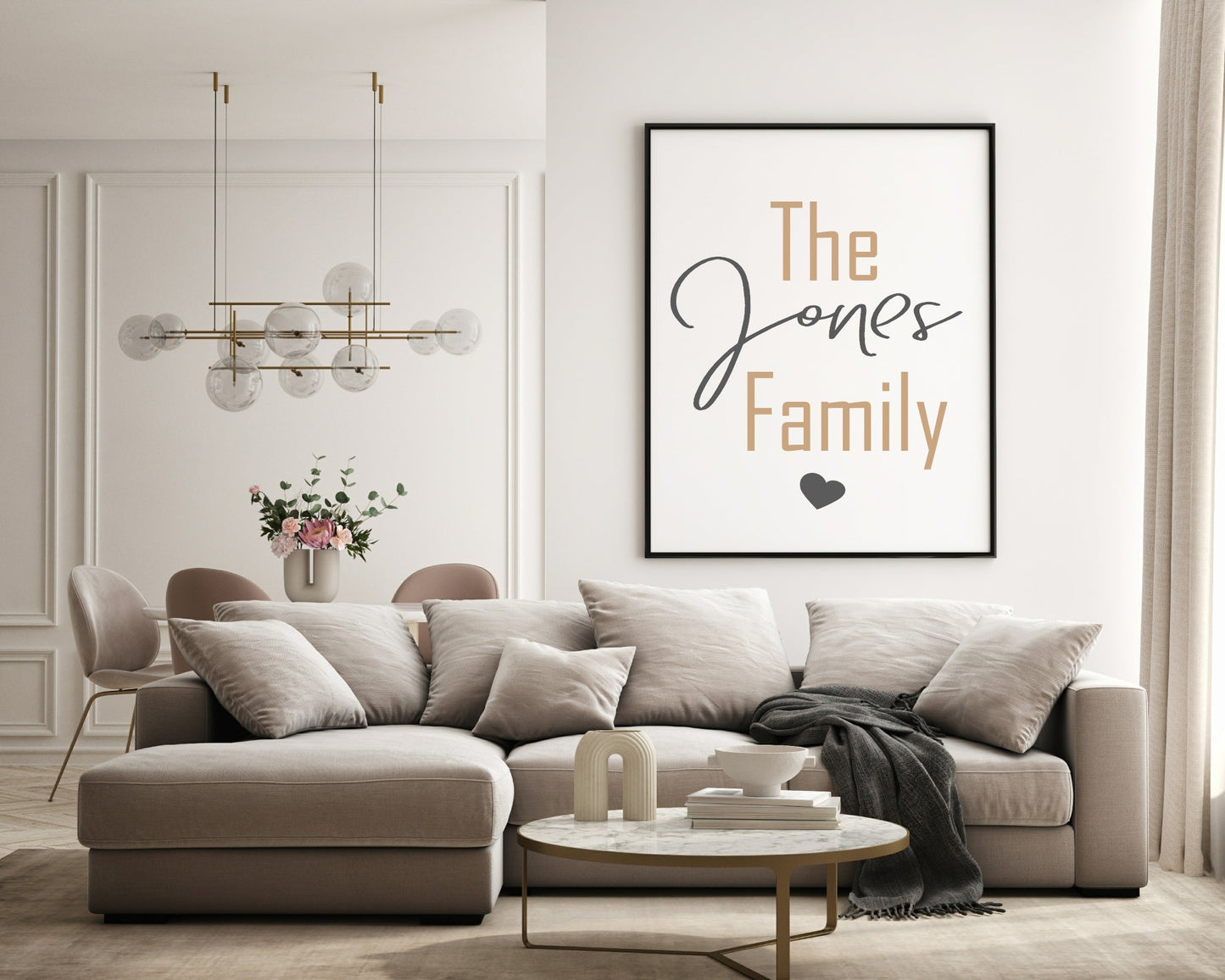 Personalised Family Name Print | Customisable Home Wall Art