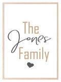 Personalised Family Name Print | Customisable Home Wall Art - Larosier Prints