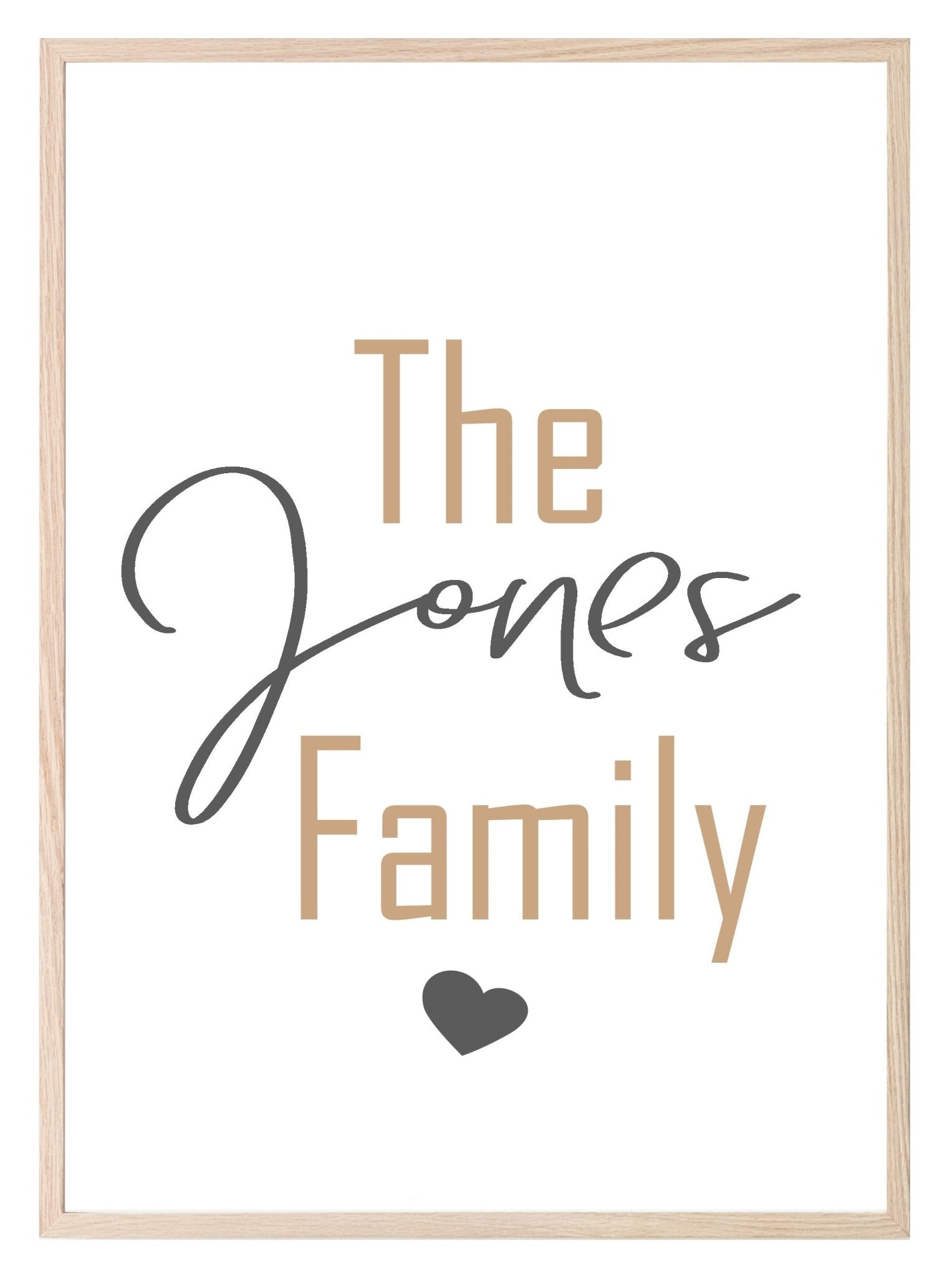 Personalised Family Name Print | Customisable Home Wall Art