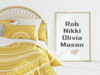 Personalised Family Names Print | Bold Customisable Wall Art - Larosier Prints
