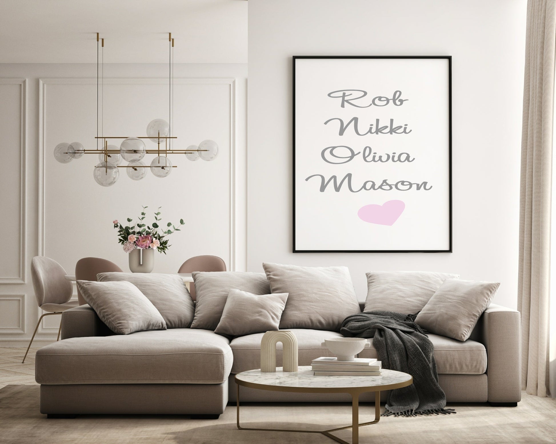 Personalised Family Names Print | Home Wall Art