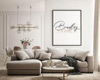 Personalised Family Surname Print | Customisable Wall Art - Larosier Prints