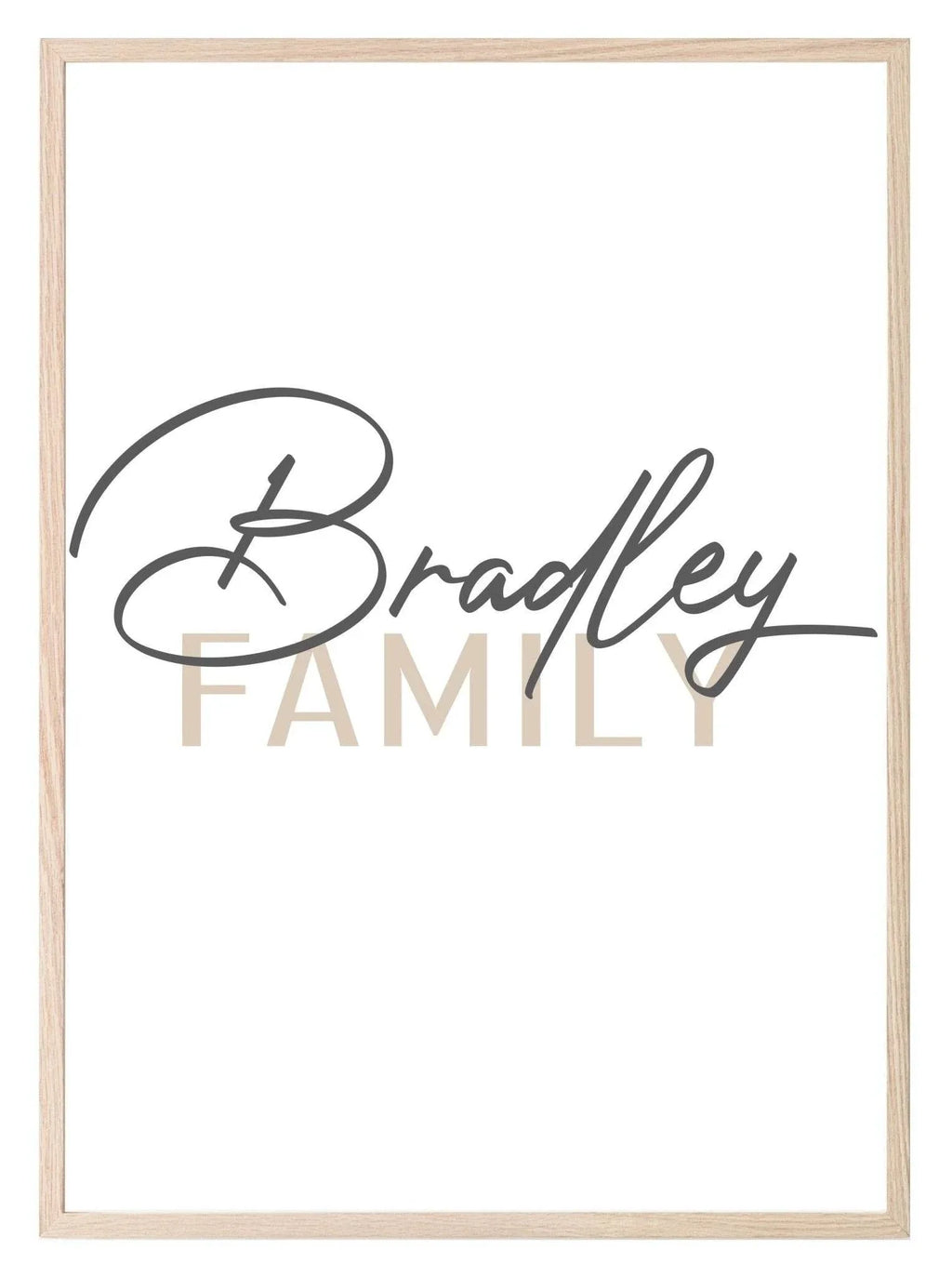 Personalised Family Surname Print | Customisable Wall Art - Larosier Prints