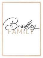 Personalised Family Surname Print | Customisable Wall Art - Larosier Prints