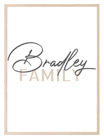 Personalised Family Surname Print | Customisable Wall Art