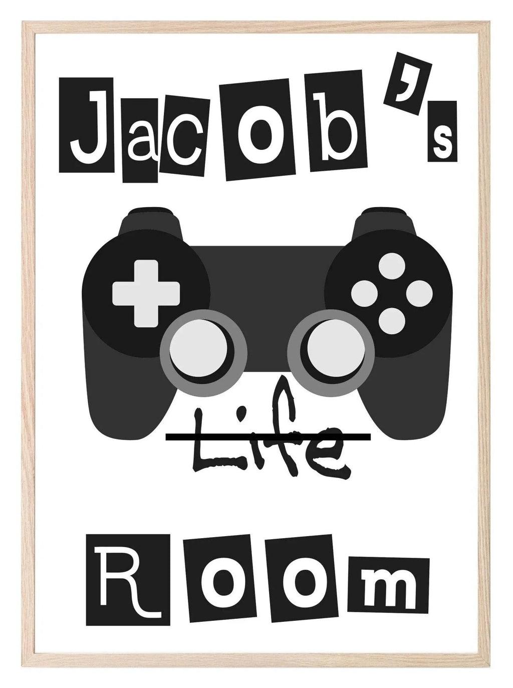 Personalised Gaming Print | Teenage Gamer Wall Art - Larosier Prints