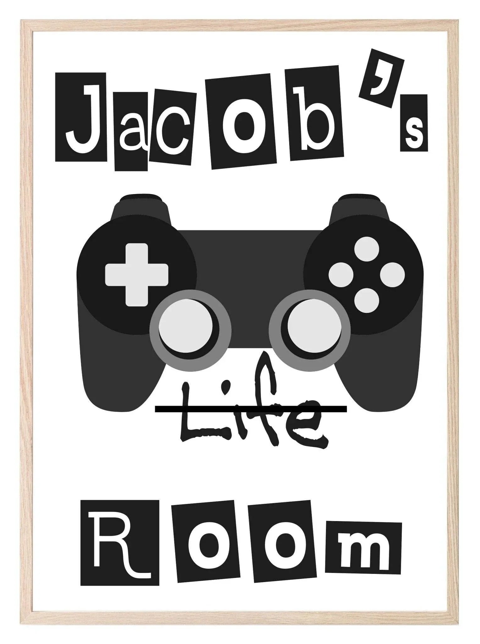 Personalised Gaming Print | Teenage Gamer Wall Art - Larosier Prints