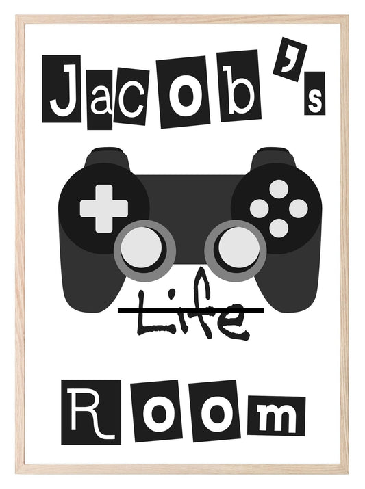 Personalised Gaming Print | Teenage Gamer Wall Art