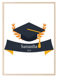 Personalised Graduation Cap Print | Customised Student Gift Wall Art - Larosier Prints