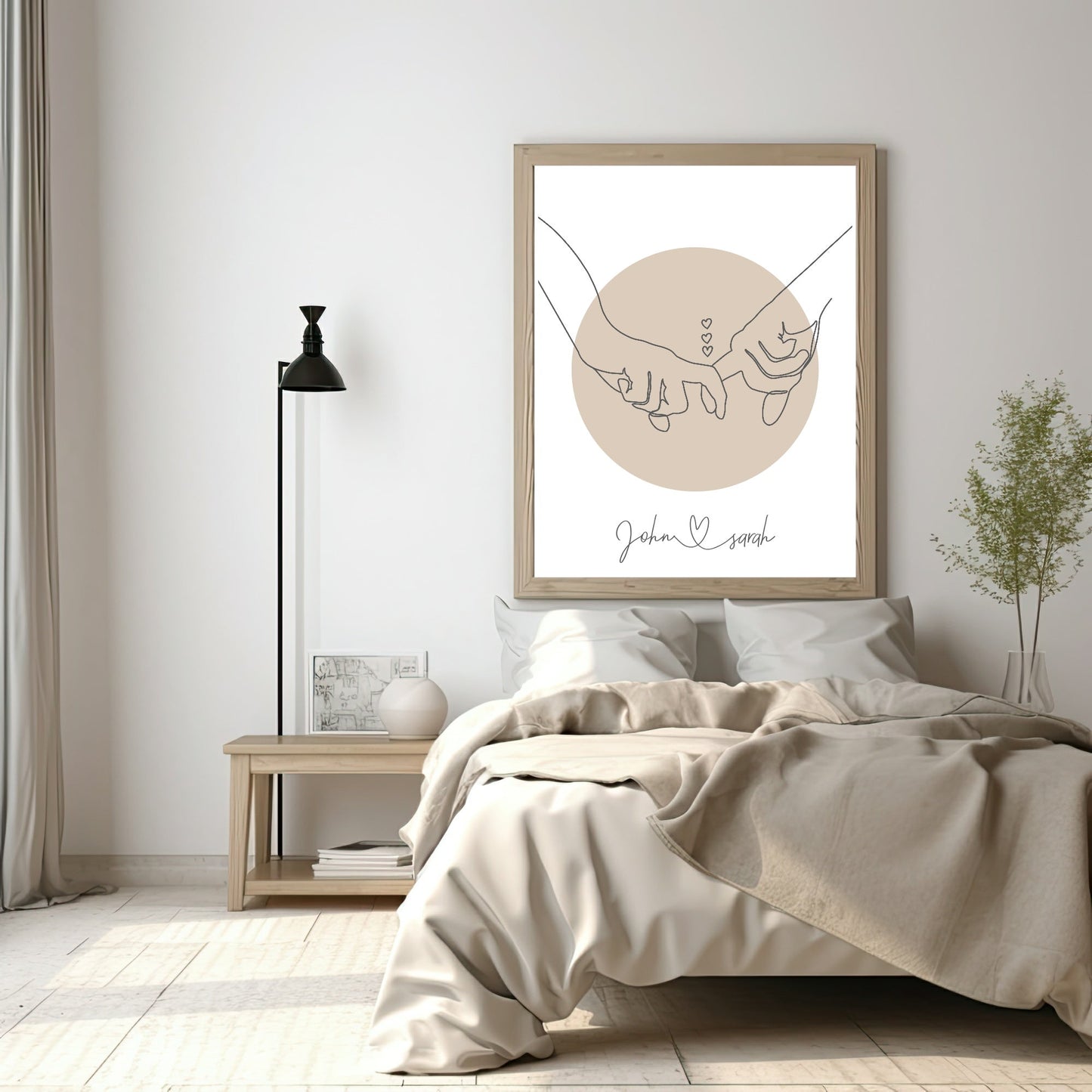 Personalised Holding Hands Print | Family & Love | Romantic Wall Art