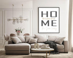 Personalised HOME Print | Custom Address & Surname Wall Art - Larosier Prints