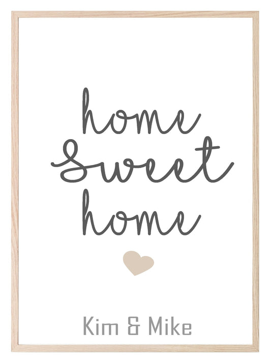 Personalised Home Sweet Home Print | Family Wall Art