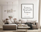 Personalised Home Sweet Home Print | Family Wall Art - Larosier Prints