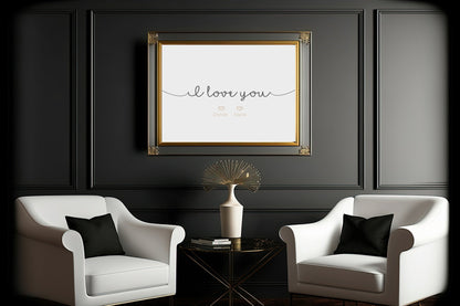 Personalised I Love You Print | Family & Love | Romantic Wall Art