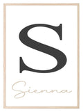 Personalised Initial Print | Name Wall Art - Larosier Prints