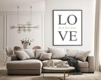 Personalised LOVE Mr & Mrs Print | Couple Wall Art - Larosier Prints