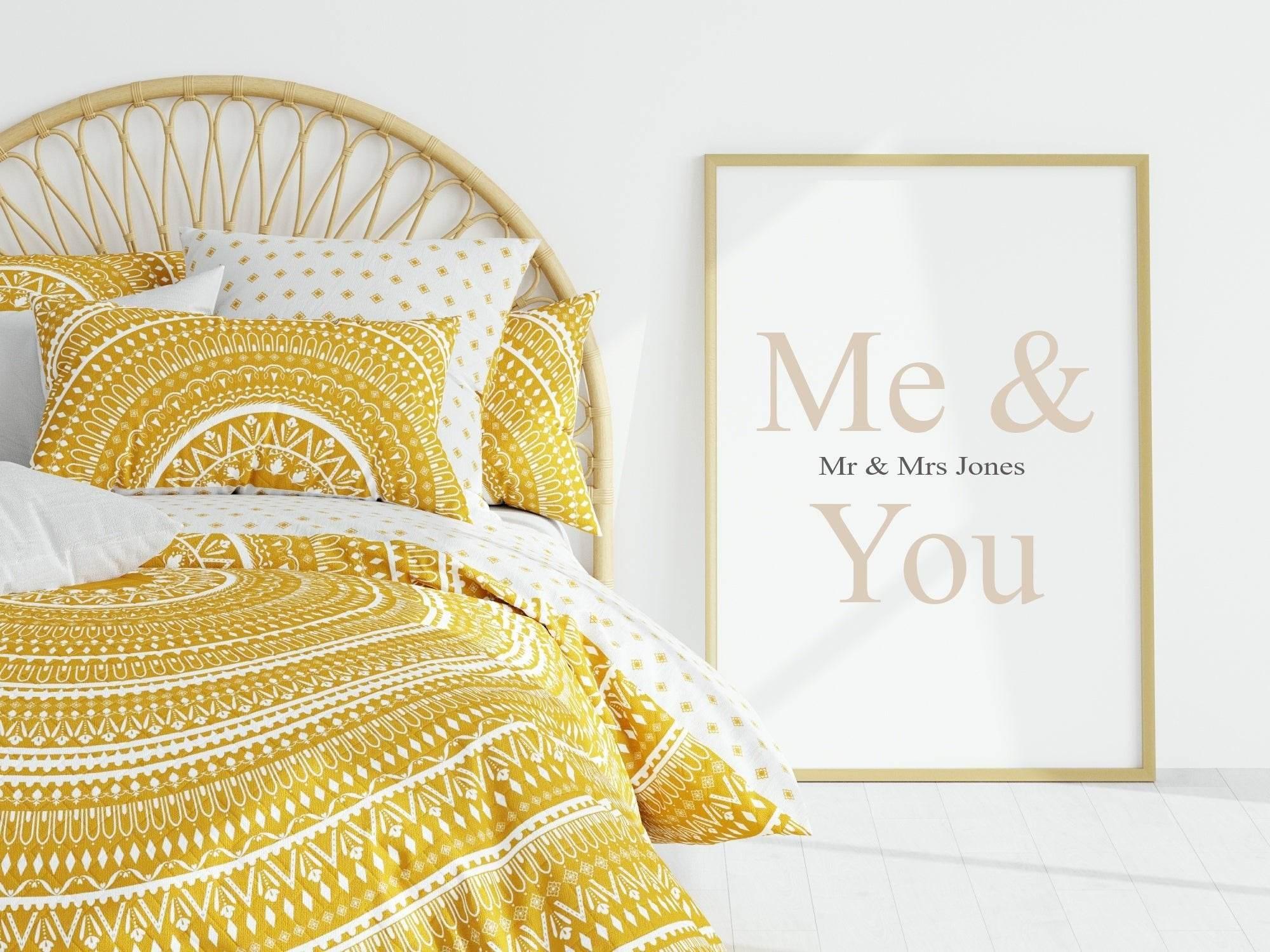 Personalised Me & You Print | Couple Wall Art - Larosier Prints