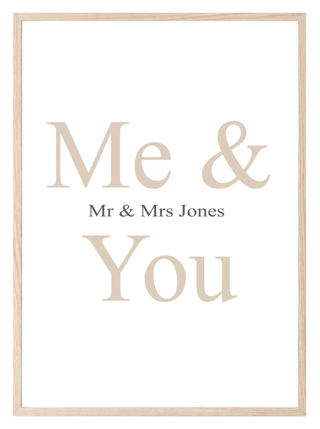 Personalised Me & You Print | Couple Wall Art - Larosier Prints