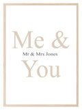 Personalised Me & You Print | Couple Wall Art - Larosier Prints