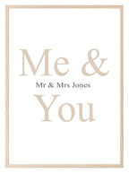 Personalised Me & You Print | Couple Wall Art - Larosier Prints
