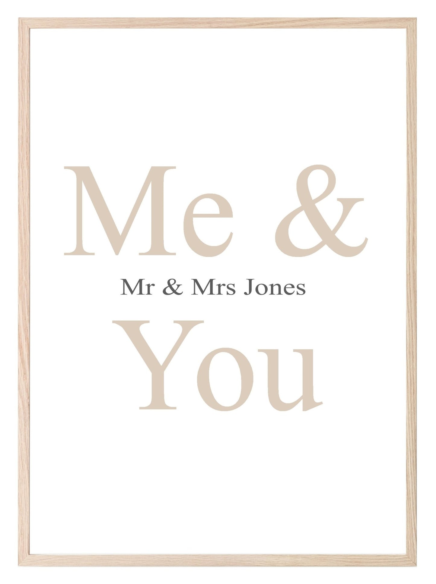 Personalised Me & You Print | Couple Wall Art