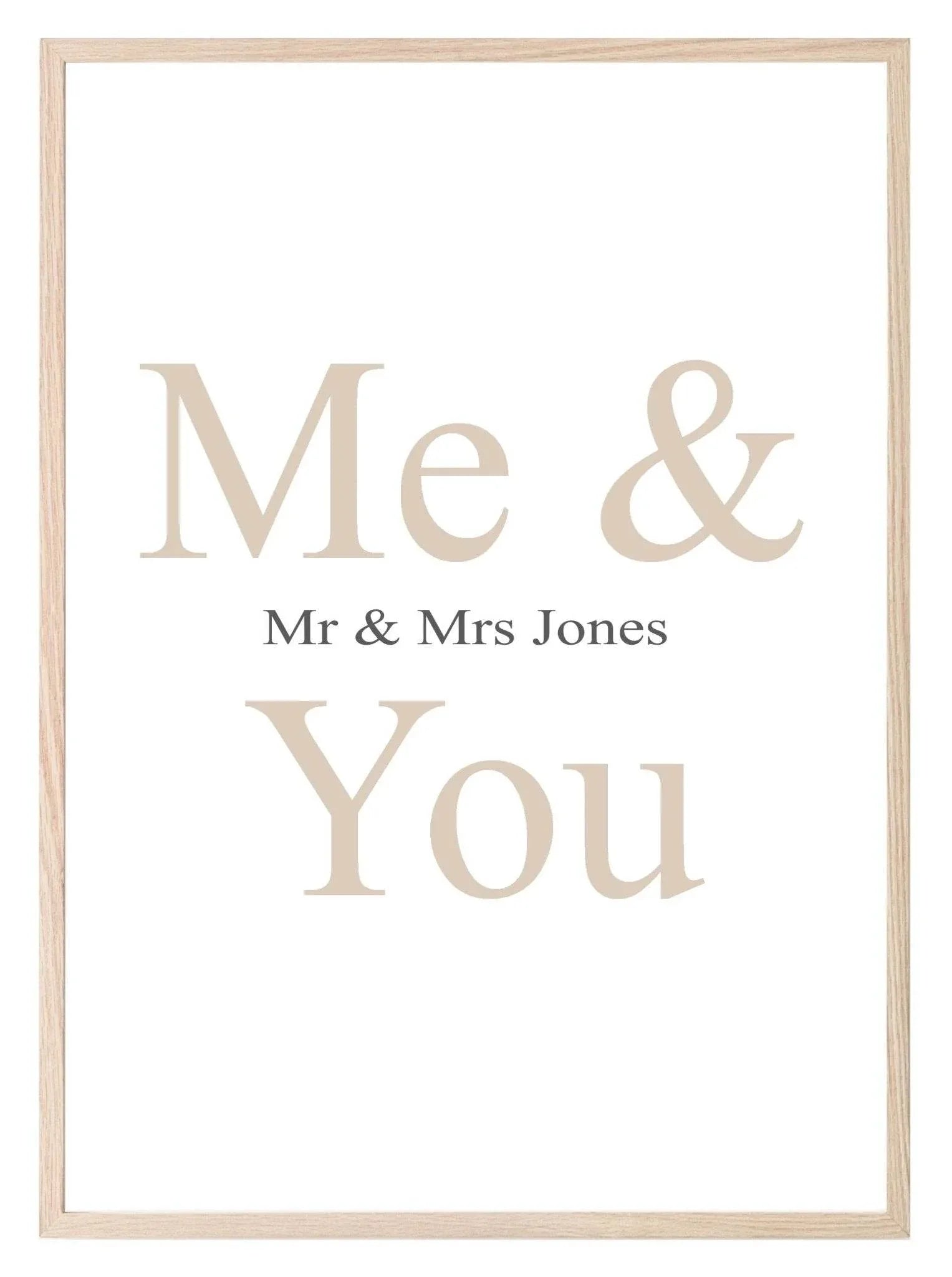 Personalised Me & You Print | Couple Wall Art - Larosier Prints
