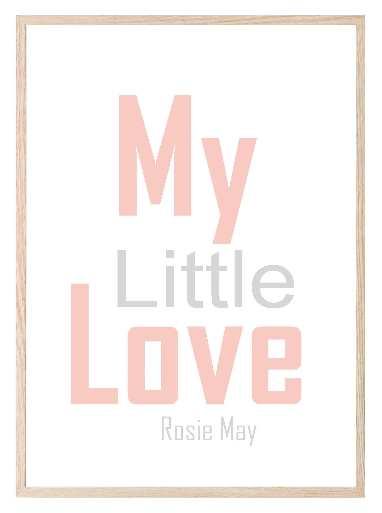 Personalised My Little Love Print | Family & Love | Nursery Print | Kids Wall Art