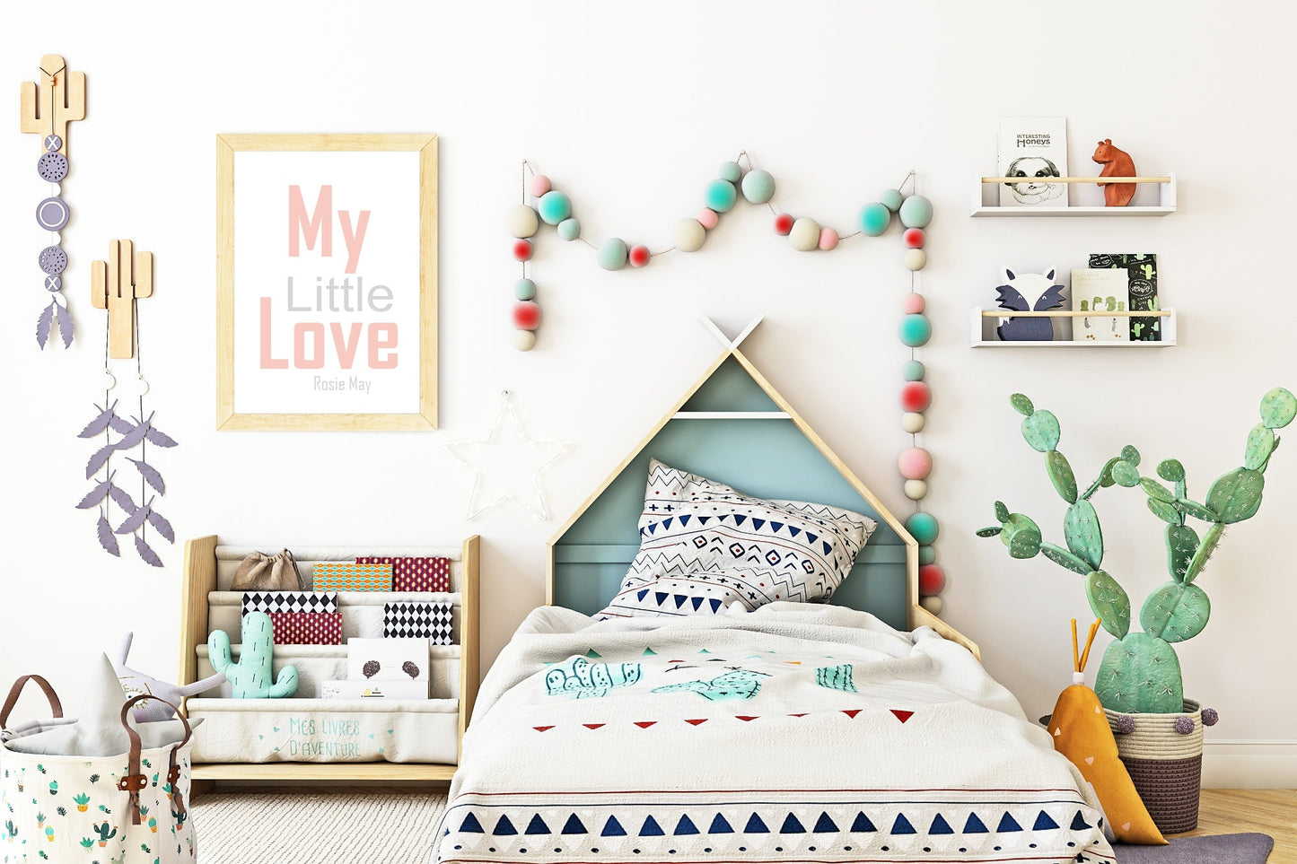 Personalised My Little Love Print | Family & Love | Nursery Print | Kids Wall Art