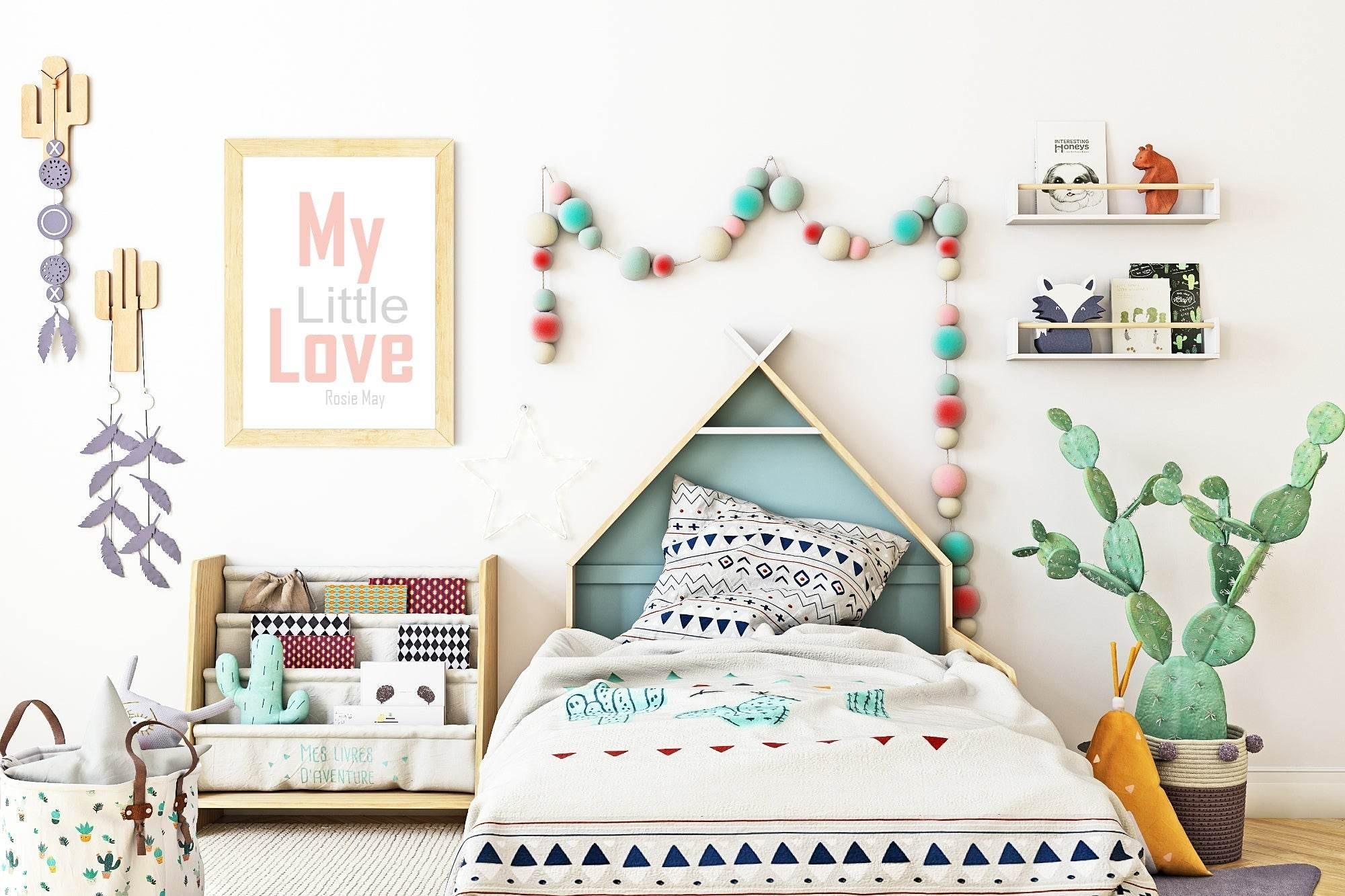 Personalised My Little Love Print | Family & Love | Nursery Print | Kids Wall Art - Larosier Prints