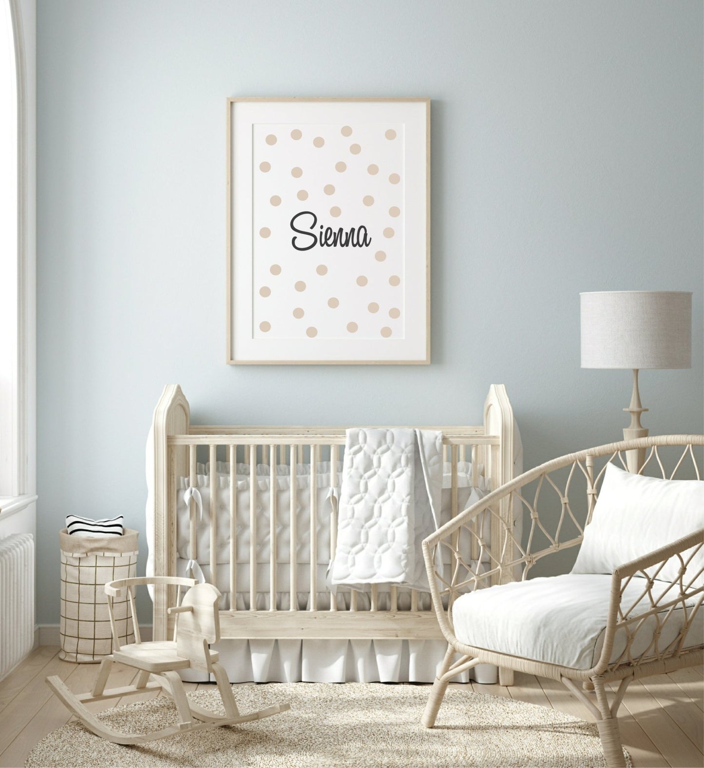 Personalised Name Polka Dot Print | Nursery | Kids Wall Art