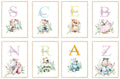 Personalised Oh Baby Animal, Initial And Name | Kids Wall Art | Nursery Prints - Larosier Prints