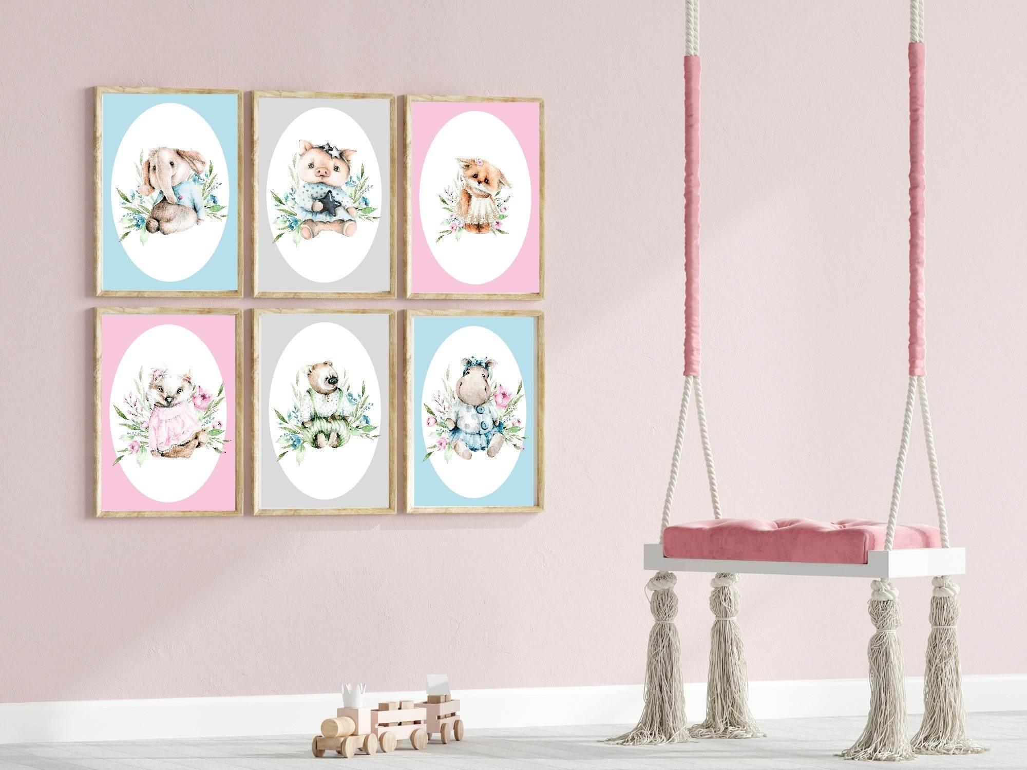 Personalised Oh Baby Animal Print | Nursery Wall Art - Larosier Prints